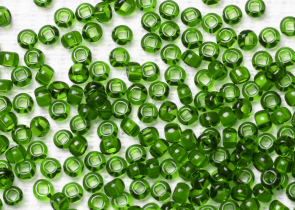 Бисер Чехия круглый 06/0 50г 50120h прозрачный зеленый квадратное отверстие