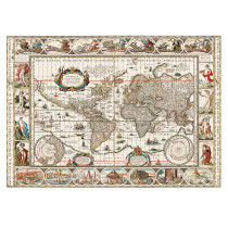 " ФРЕЯ" Пазл. Премиальная коллекция 2000 элемент. TOP- PZL- 2000/ 01 Географическая карта мира ( 1635- 1649) 