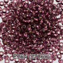 Бисер Чехия " GAMMA" круглый 5 10/ 0 2. 3 мм 5 г 1- й сорт E264 сиреневый ( 27060 ) 