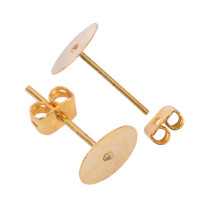 " Zlatka" Швензы " гвоздики" DC- 072/ 10 10 шт №01 под золото