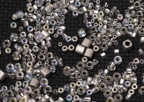 Бисер Япония " TOHO" MIX 25 г №3201бело- серебристый