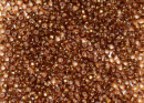 Бисер Чехия круглый 08/0 50 г 17090h прозрачный светло-коричневый с серебряным прокрасом квадратное отверстие